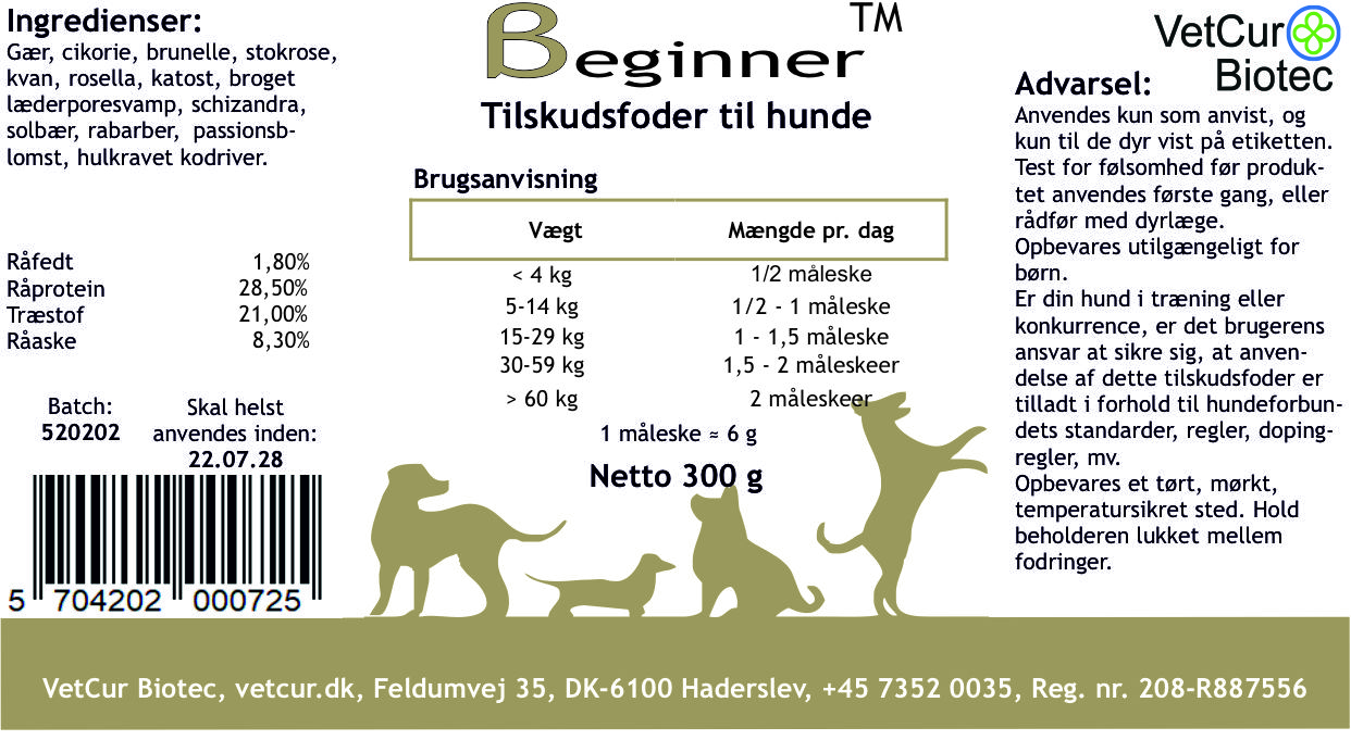 Beginner - 300g - hund - Billede 2