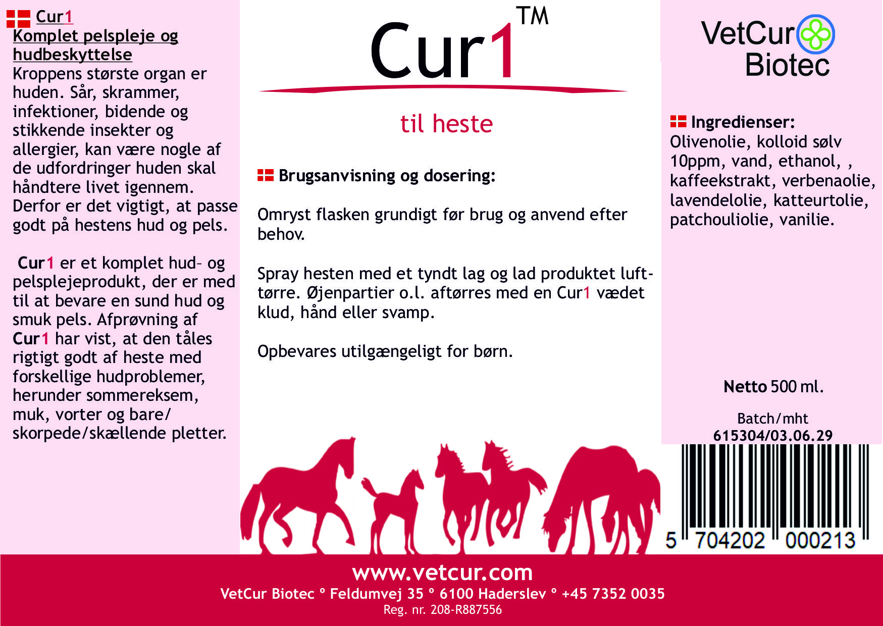 Cur1 - 500ml - hest - Billede 2