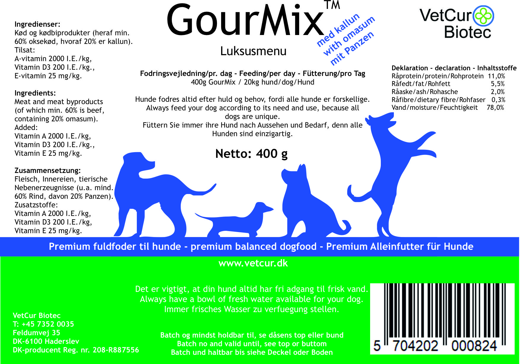 GourMix - kallun - 400g - hund - Billede 2