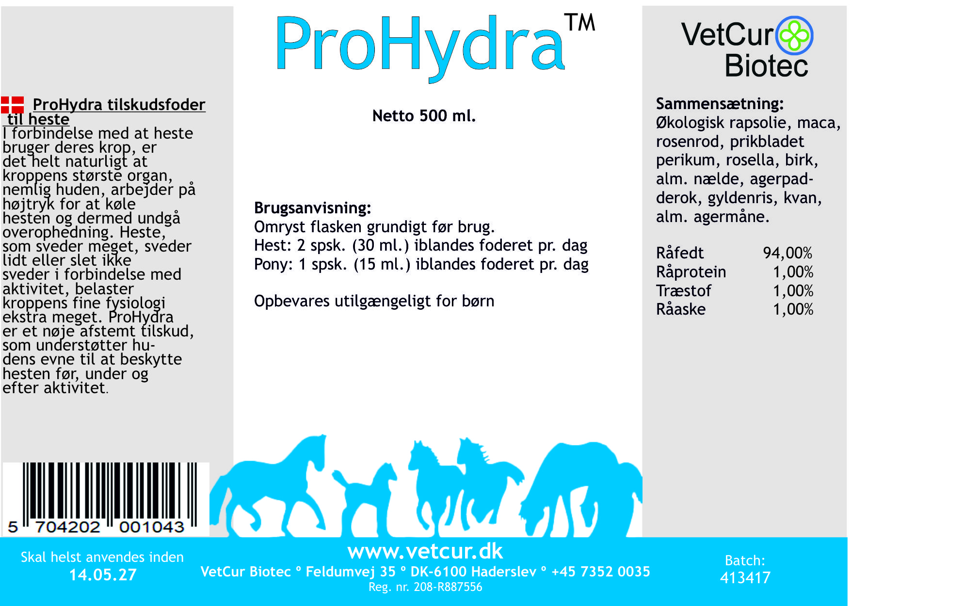 ProHydra - 500ml - hest - Billede 2