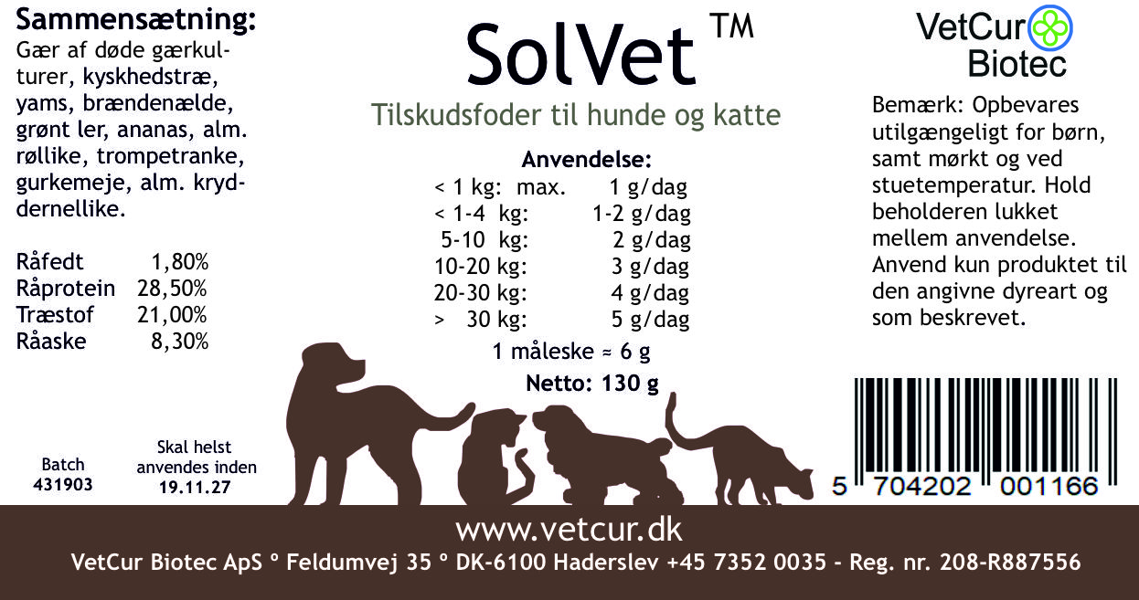 SolVet - 130g - hund og kat - Billede 2