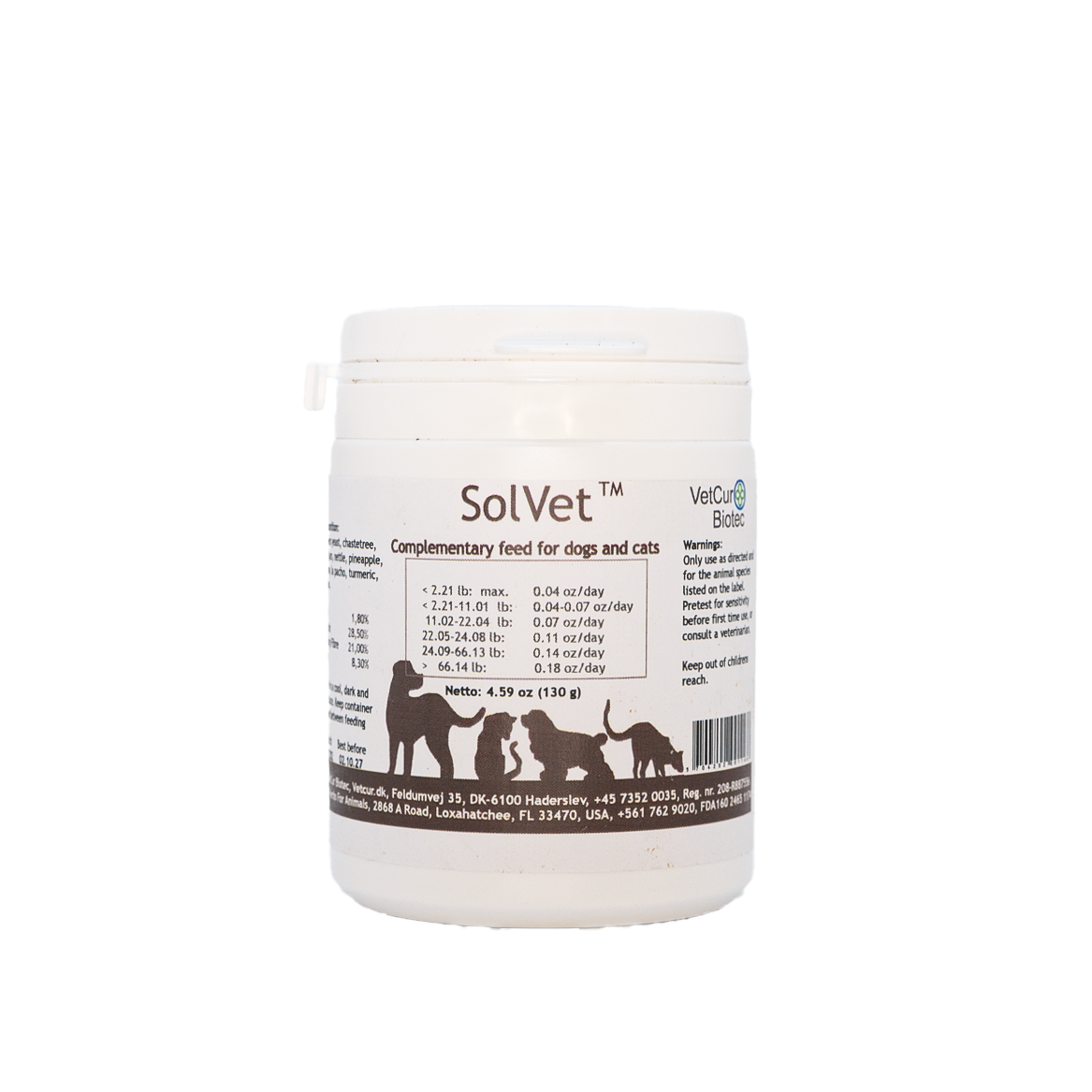 SolVet 130g - Hund og Kat