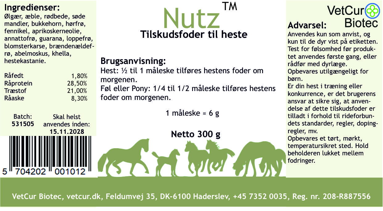 Nutz - 300g - hest - Billede 2